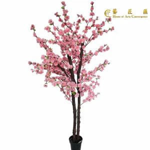 Arbre artificial de flors de préssec artificial