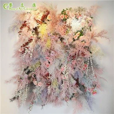 Decoració de casament de paret de flors artificial personalitzada